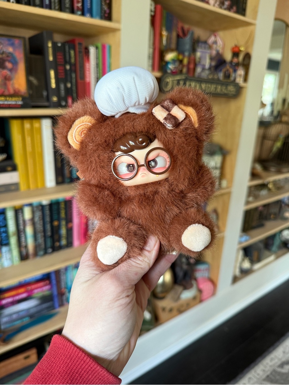 BOGO New 3babies toy Cute Brown Plush Bear Doll with Glasses and chef hat